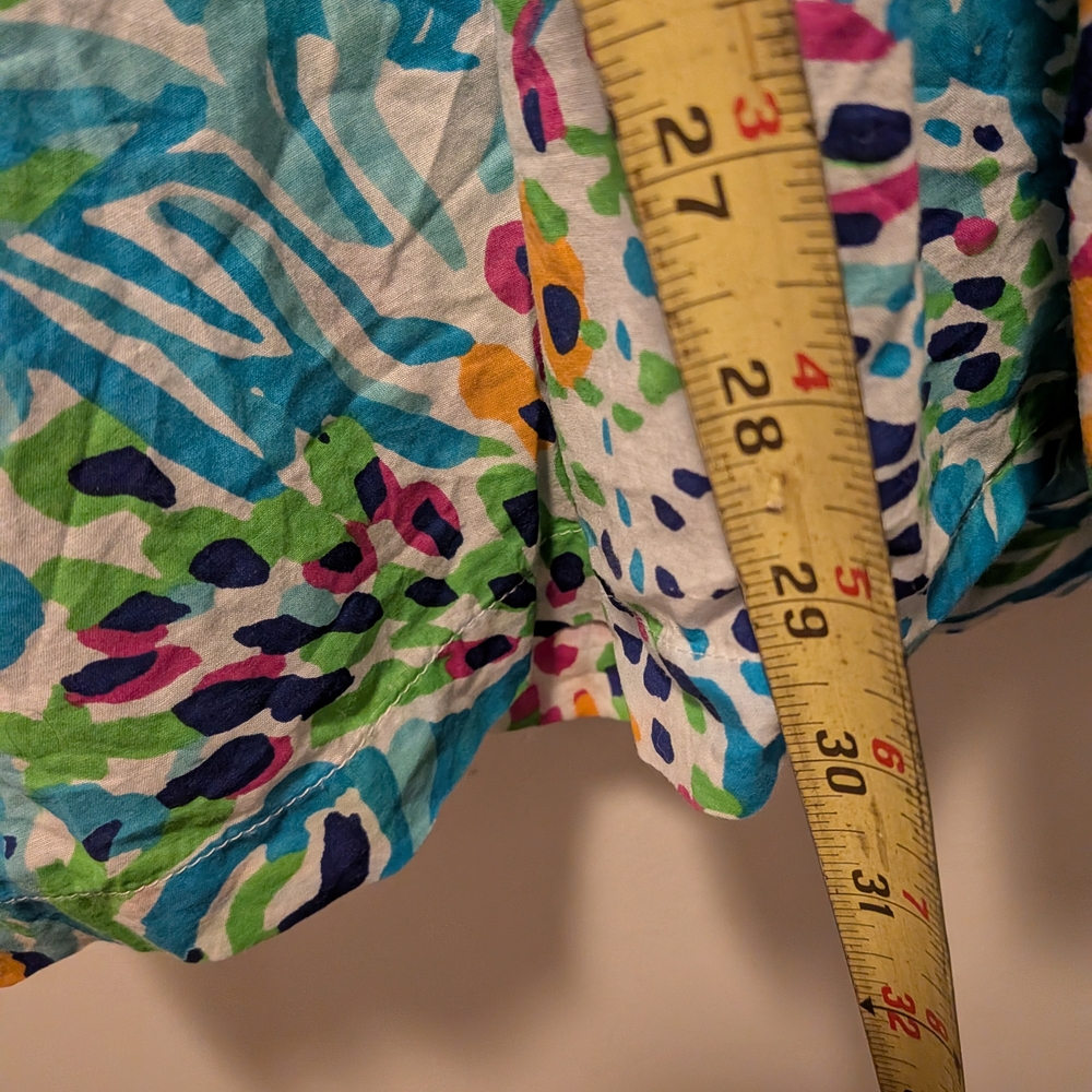 Lilly Pulitzer Tunic Embroidery Beaded Pintucking  XL 3/4 Sleeve - Picture 10 of 10